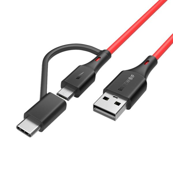 Quality Mobilephone 10cm 3ft 6 Foot 5v 3a 2 In 1 Type C Micro Usb Cable Custom Made Usb Cables for sale
