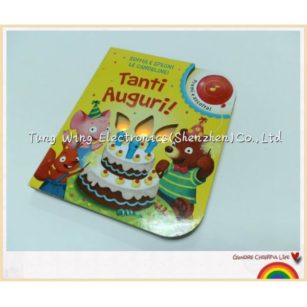 ABS material Twinkling Lights Flashing Baby Sound Books Module With Funny Birthday Songs.