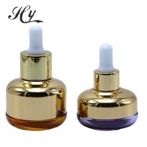 Hanya 15ml Glass Cosmetic Dropper Bottles With Golden Press