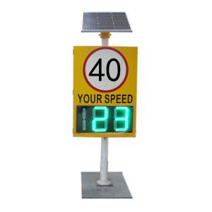 Wholesale Road Warning Portable Radar Speed Sign with Solar Power Input AC 220V and LED Display from china suppliers