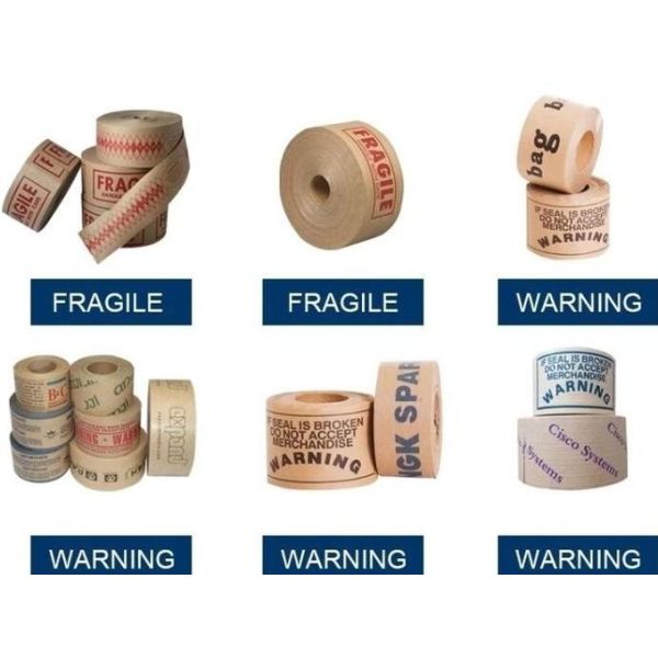 Fiber Reinforced Gummed Kraft Paper Packing Reinforced Brown Tape jointing paper, sealing box, bundling box, bundl