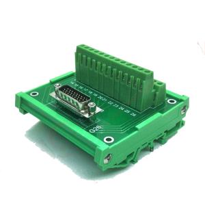 China DB26 D Sub 26 Pin Connector Terminal Block Breakout Board DIN Rail on sale