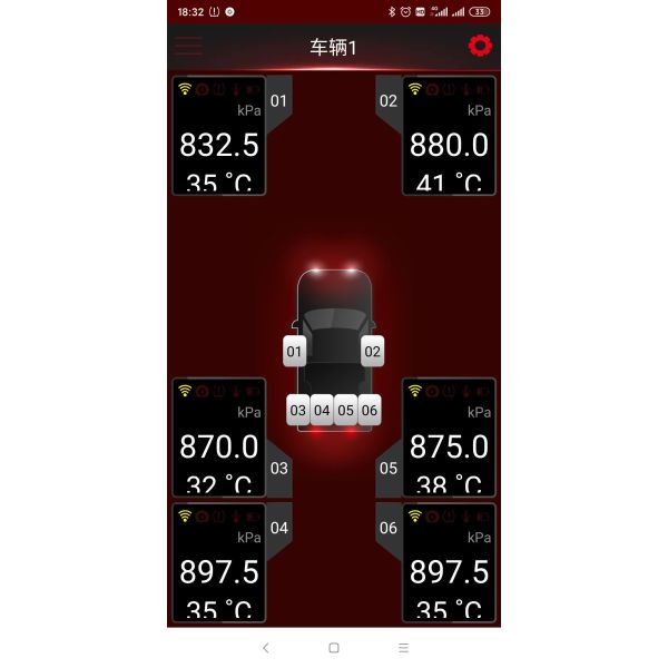 External 2.4V 550 MAh TPMS Tire Pressure Sensors For Truck