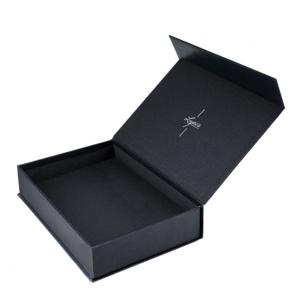 Luxury 1200gsm Black Gift Box Magnetic 2 Sided Printing