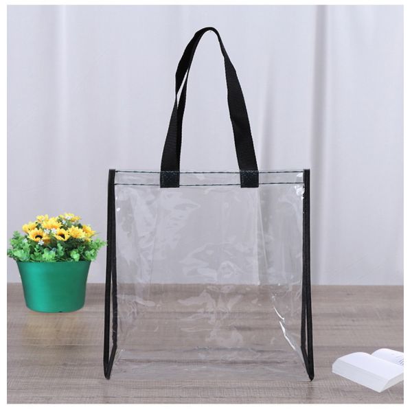 Travel Environmental PVC SHOPPING BAGS / Storage Clear Stadium Bag Cosmetic Bag With Zipper PVC BEACH BAG