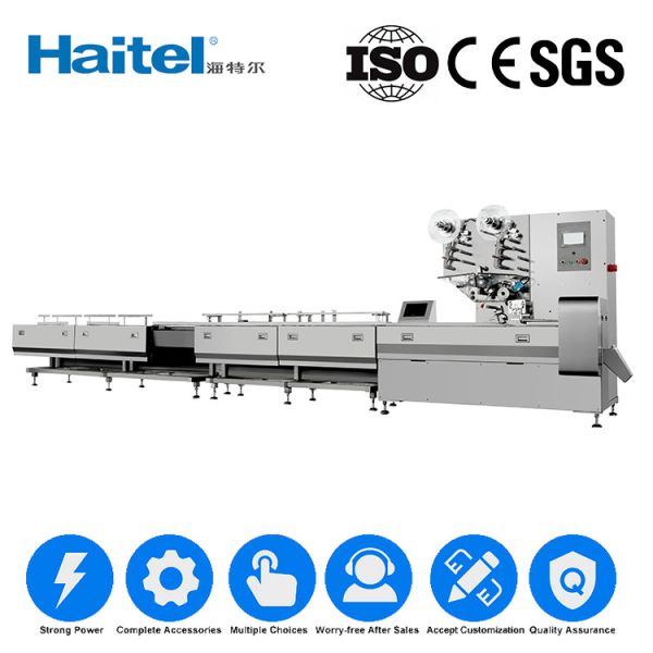 Full Automatic Chocolate Horizontal Flow Pack Wrapping Machine For Factory