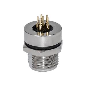 China M8 Panel Mount PCB Connector M8 4 Pin Back Solar Front Panel Mount With Solder Connector on sale
