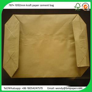 China BMPAPER 100% virgin wood pulp unbleached kraft test liner white top for cement bags on sale