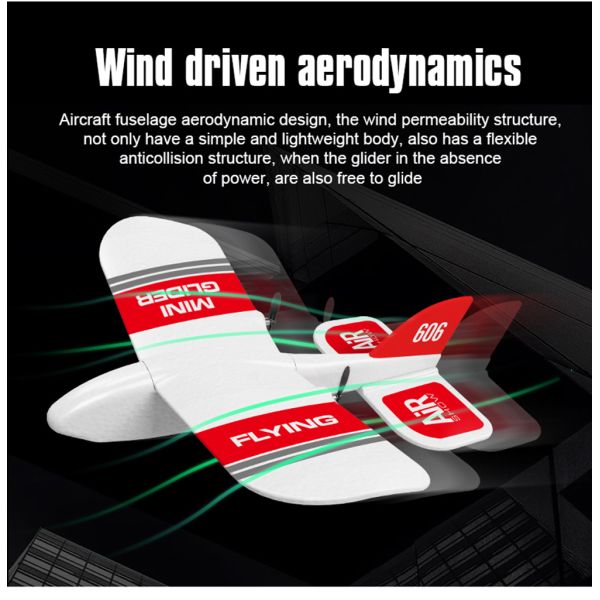 Indoor Mini Glider Foam Remote Control RC Airplane 3.7V Battery Powered