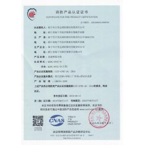 ZHEJIANG WANLIDA FIRE FIGHTING EQUIPMENT CO., LTD. Certifications
