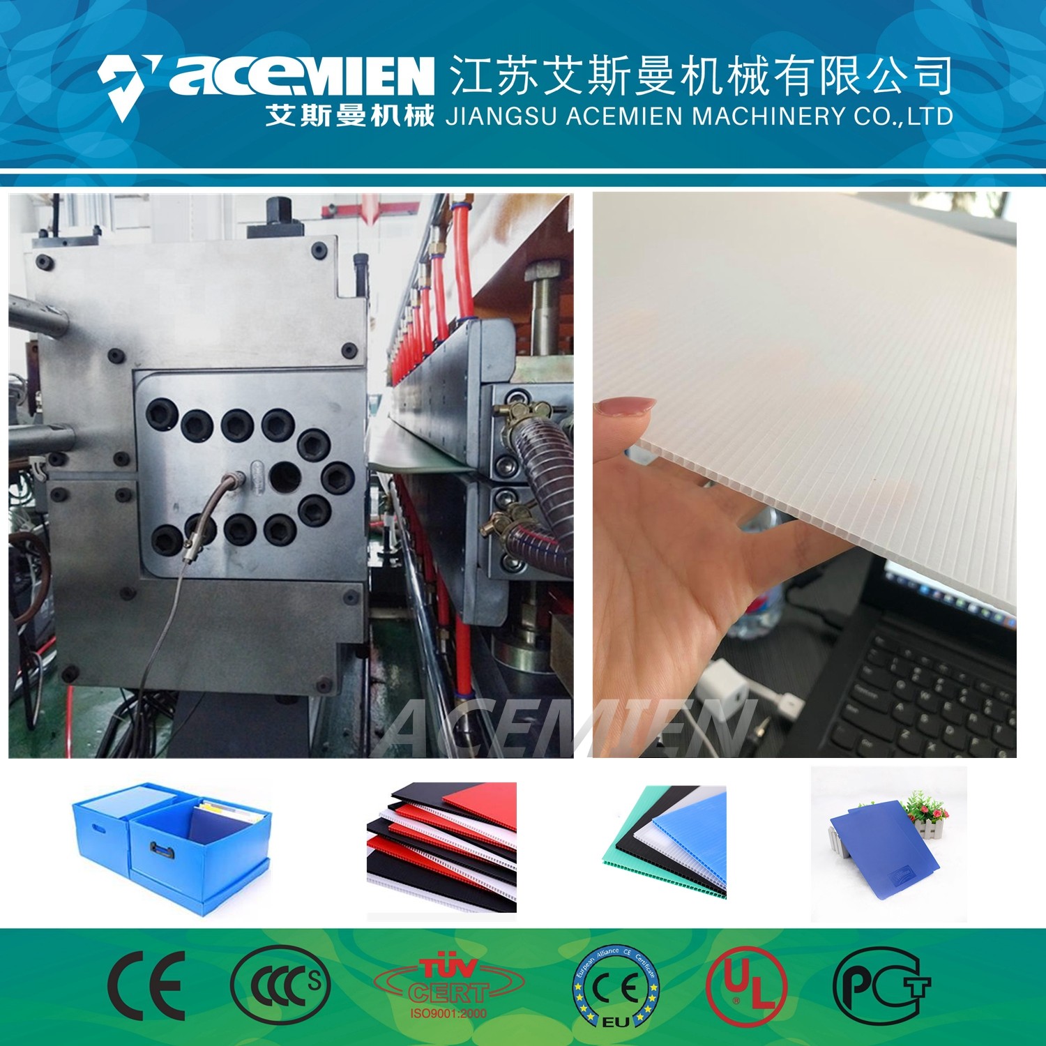 Wholesale Packing PP Hollow Sheet Extrusion Line Customized Color Electrical Control System from china suppliers