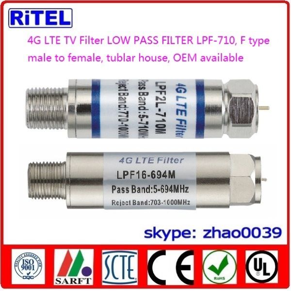 4G LTE TV FILTER LOW PASS FILTER LPF-790 For 4G Interference, TV signal purifier, IEC connector