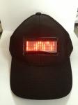 Scrolling LED message display cap
