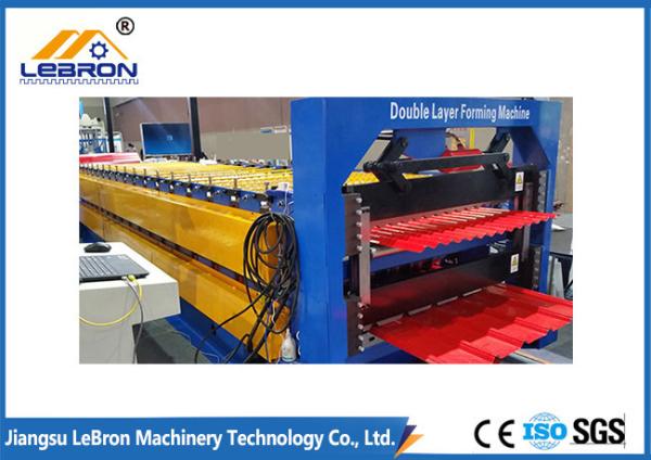 Quality Low Noise Double Deck Roll Forming Machine 8-12m/Min For Standard Solution for sale