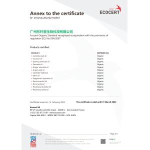 YIHAI ESSENTIAL OIL CO,. LIMITED Certifications