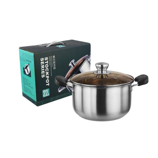 All Season Stainless Steel Casserole Cooking Pot With Glass Lid