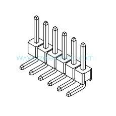 2.54mm single row right angle pin header connector