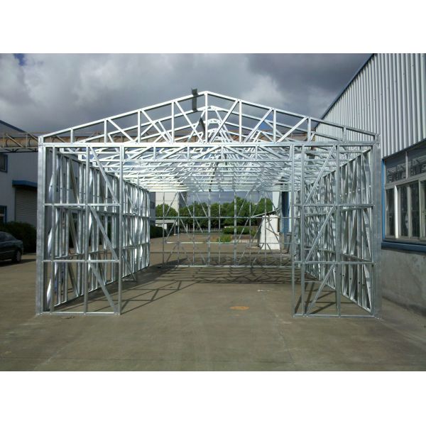 Light Steel Frame Structure Fireproof Metal Car Sheds / Waterproof Car Storage Sheds in Australia Standard