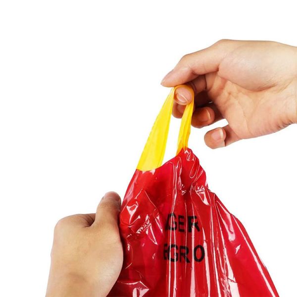 Infectious 10-200mic 33 Gallon Trash Bags , LDPE Biohazard Plastic Bag