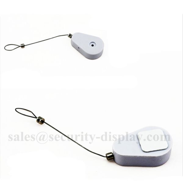 Plastic Tear Shape Security Pull Box Recoiler With Loop Cable End