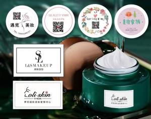 China Custom Cosmetic Jar Labels Container Coated Paper PS Version Printing on sale