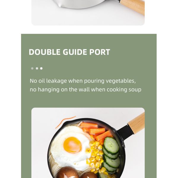 Nonstick Japanese Sauce Pan Single Handle Stainless Steel Sauce Pan