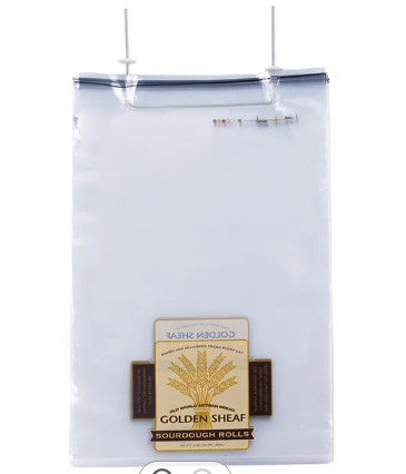 Custom Bopp Clear Wicketed Bags Recyclable Bakery Bread Packaging Bag