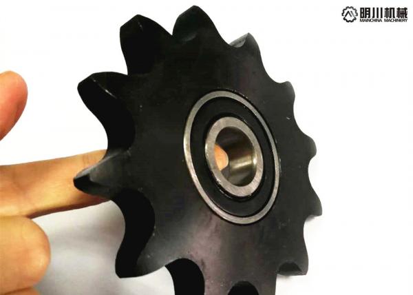 Quality Tooth 18 Ball Bearing Idler Sprocket , Roller Chain Idler Sprocket For Elevator Driven for sale
