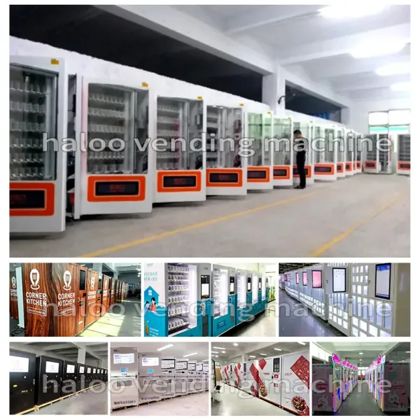Haloo Vending Machine Supplier 36 Locker Numbers Flower Vending Machine 21.5inch Touch Screen With Cash Card Reader Bill on the Machine
