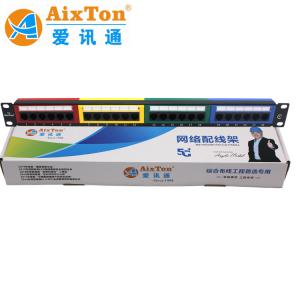 China 24 Ports Krone 110 Dual IDC Patch Panel With Cable Management And Cat6A Model Type on sale
