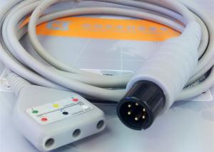 China Gray Color 3 Lead Ecg Monitor Cable Excellent Compatibility CE Ul Iso on sale