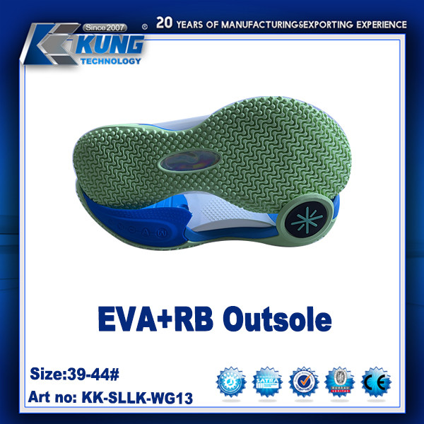 Customized Logo Printing High Elastic EVA RB Outer Sole For Sneaker