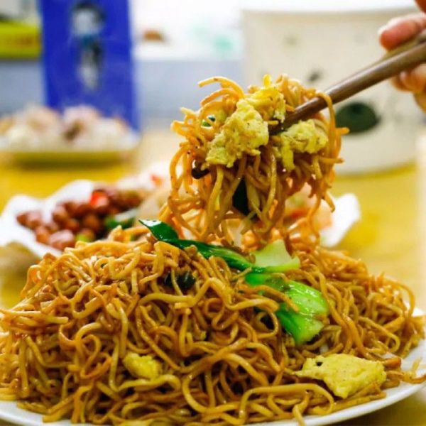 500G Stir Fried Noodle OEM Wheat Flour Smooth Chewy Quick Cooking Instant Noodles