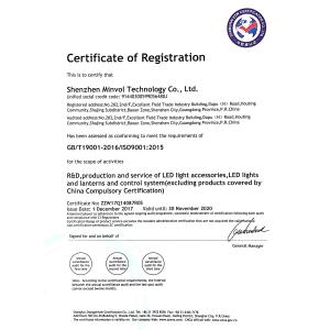 Shenzhen Minvol Technology Co., Ltd. Certifications