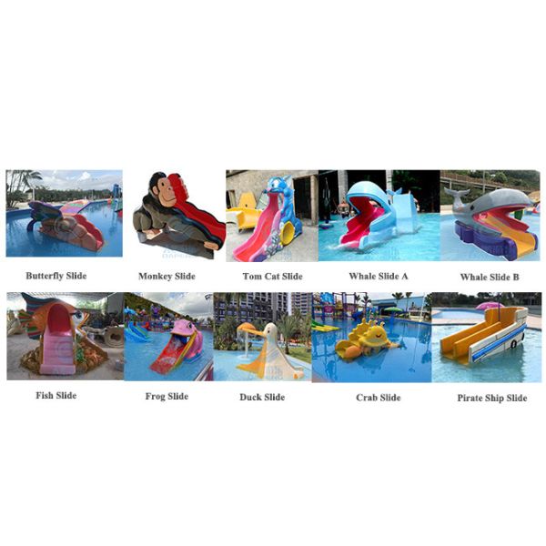 Outdoor Cobra Mini Pool Slide Fiberglass Swimming Pool Water Game For Children