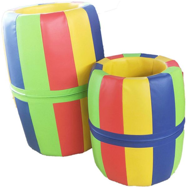 Fitness Training Drum Octagonal Rainbow Roller for Kindergarten Parent-Child Bonding