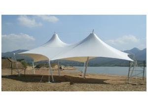 China Custom White UV protection 1100g PVDF Fabric Landscape Shades Structures on sale