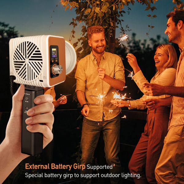 Orange shell 150W handle fill light dual color temperature 2700k-7500k suitable for portrait fill light outdoor