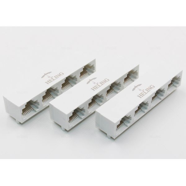 ABS Resin Housing THT Rj45 Multiple Port Connectors MJ5688L-W014-BRN1
