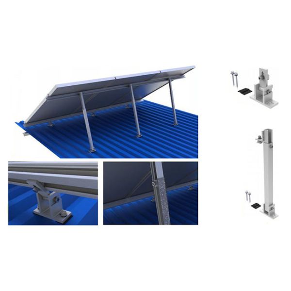 Tilt Legs Adjustable Solar Mounting System For Flat Tin Roof Solution