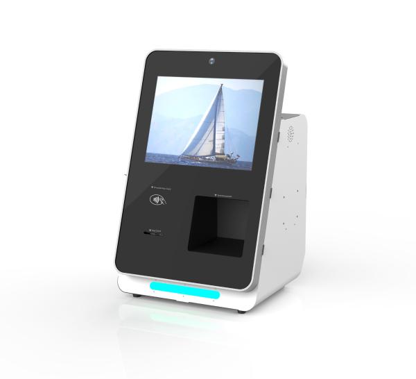 Quality 15inch Hotel Self Service Kiosk Key Card Encoder Face Recognition for sale