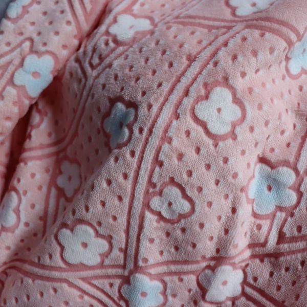 Polyester Coral Fleece Blanket Double Sided Faux Fur Bed Throw Ghost Blanket