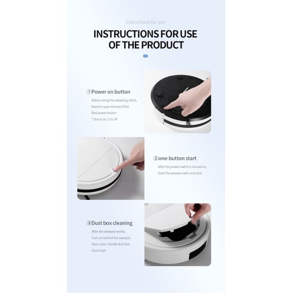 CCC Smart Sweeping Robot Vacuum Cleaner 800pa Floor Cleaning Robot