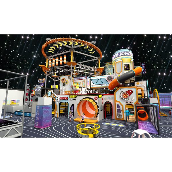 Custom Indoor Play Structure for Kids 3-12 Years with Safety Padding
