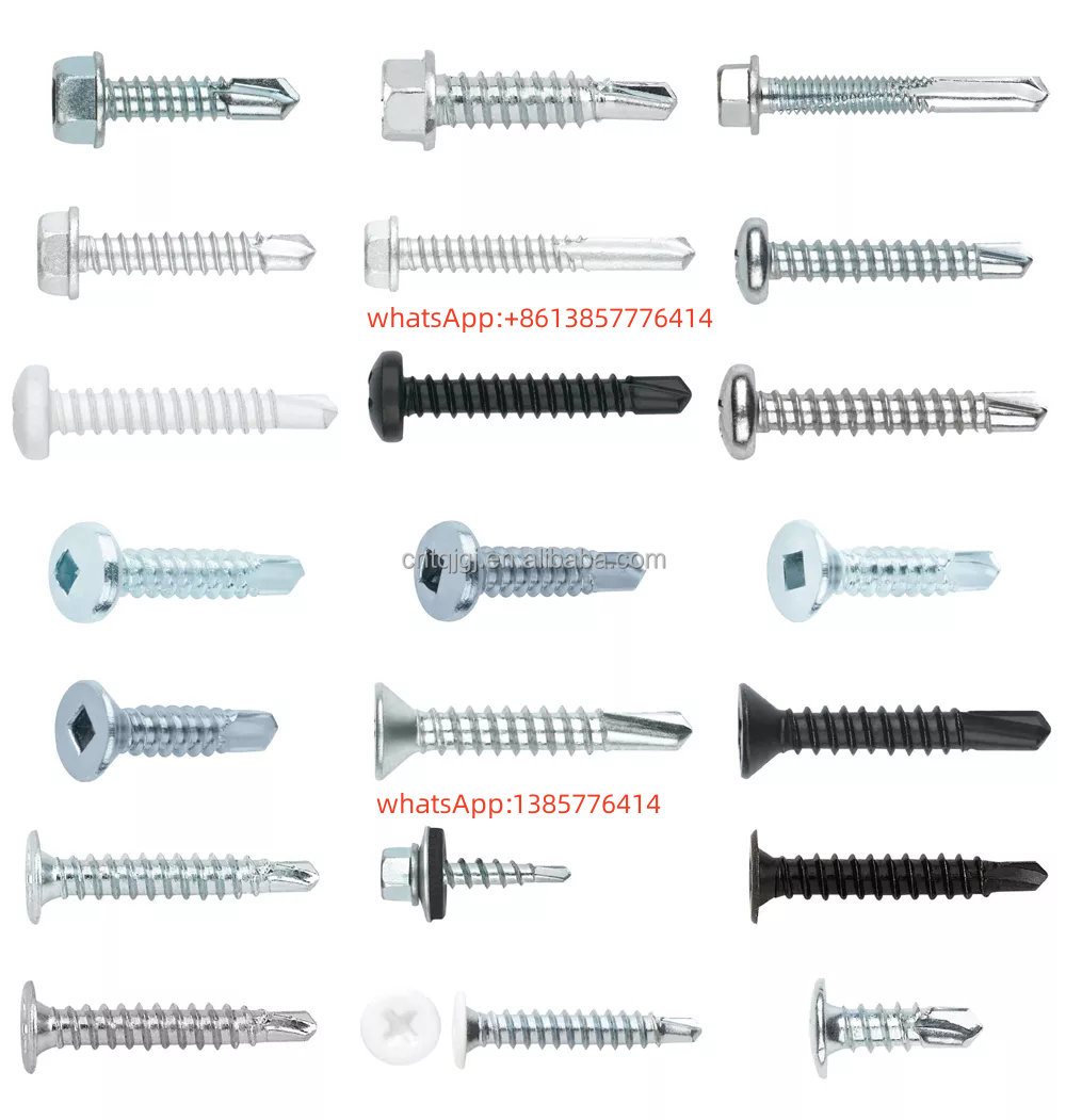 Versatile Fastening Solutions with ZINC PLATED Finish and GB Standard 4*16mm Steel Hex Head Self Drilling Screw