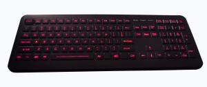 China Rubber hygienic IP65 illuminated USB medical keyboard with FN numeric keys on sale