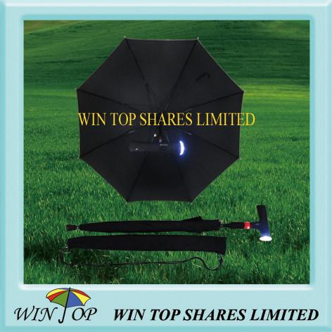 Quality LED Auto Stick Umbrella with Radio, Alarm Function for sale