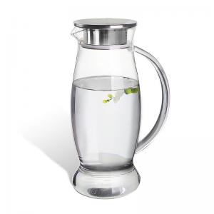 Wholesale 50 Oz Iced Tea Glass Water Pitcher With Stainless Steel Lid / Spout Easy To Use from china suppliers