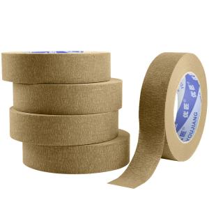 China Brown Paint Glue Car Paint Tape High Temperature Resistant Paint Masking Tape on sale