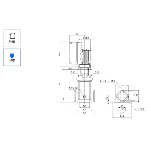 CRIE 20-6 Grundfos Vertical Centrifugal Water Pressure Pump Booster